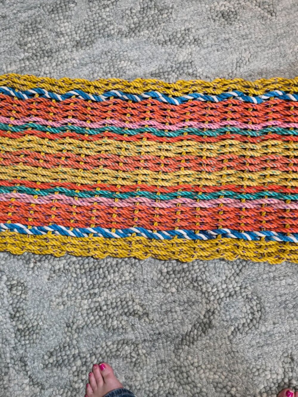 Made in Maine - Rope Rug 18"X32" - Picture 3 of 4